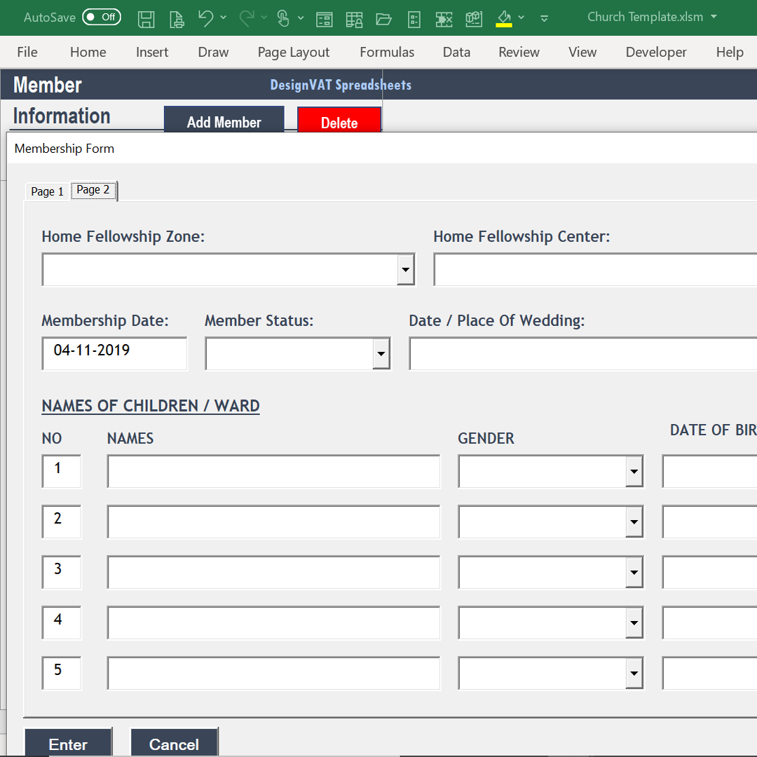 DesignVAT Excel Inventory Tracking Spreadsheet
