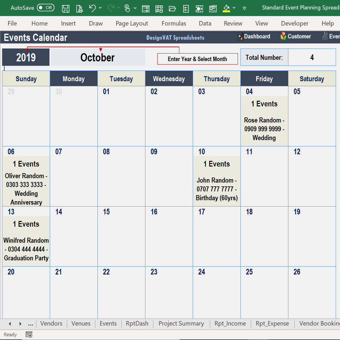 DesignVAT Excel Inventory Tracking Spreadsheet