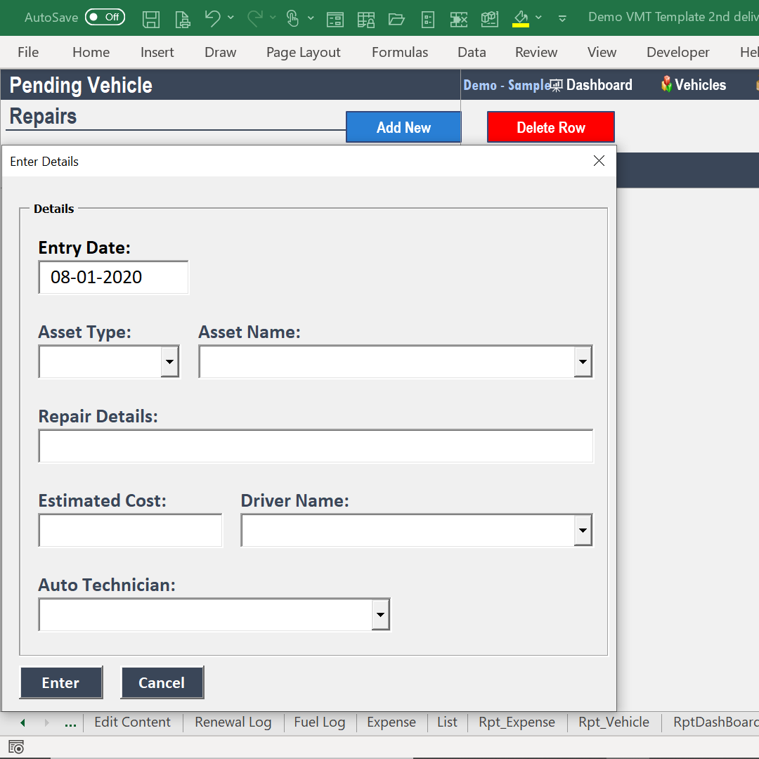 DesignVAT Excel Inventory Tracking Spreadsheet