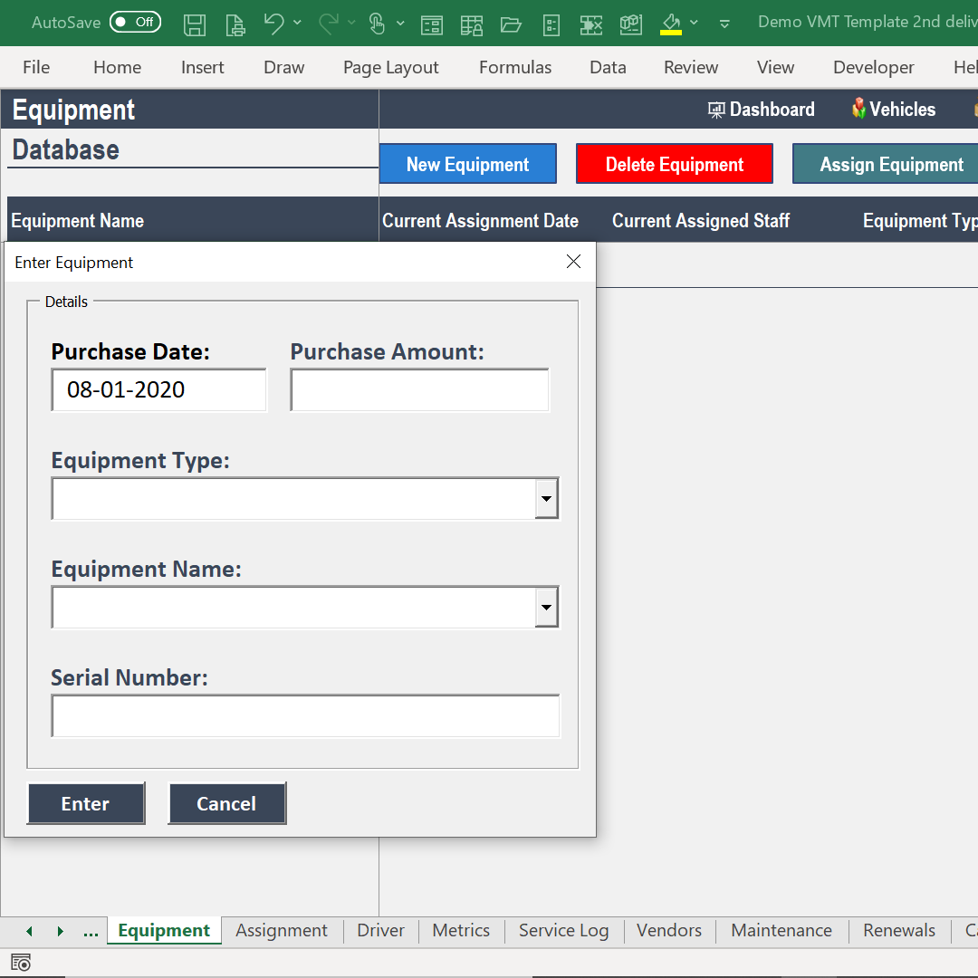 DesignVAT Excel Inventory Tracking Spreadsheet