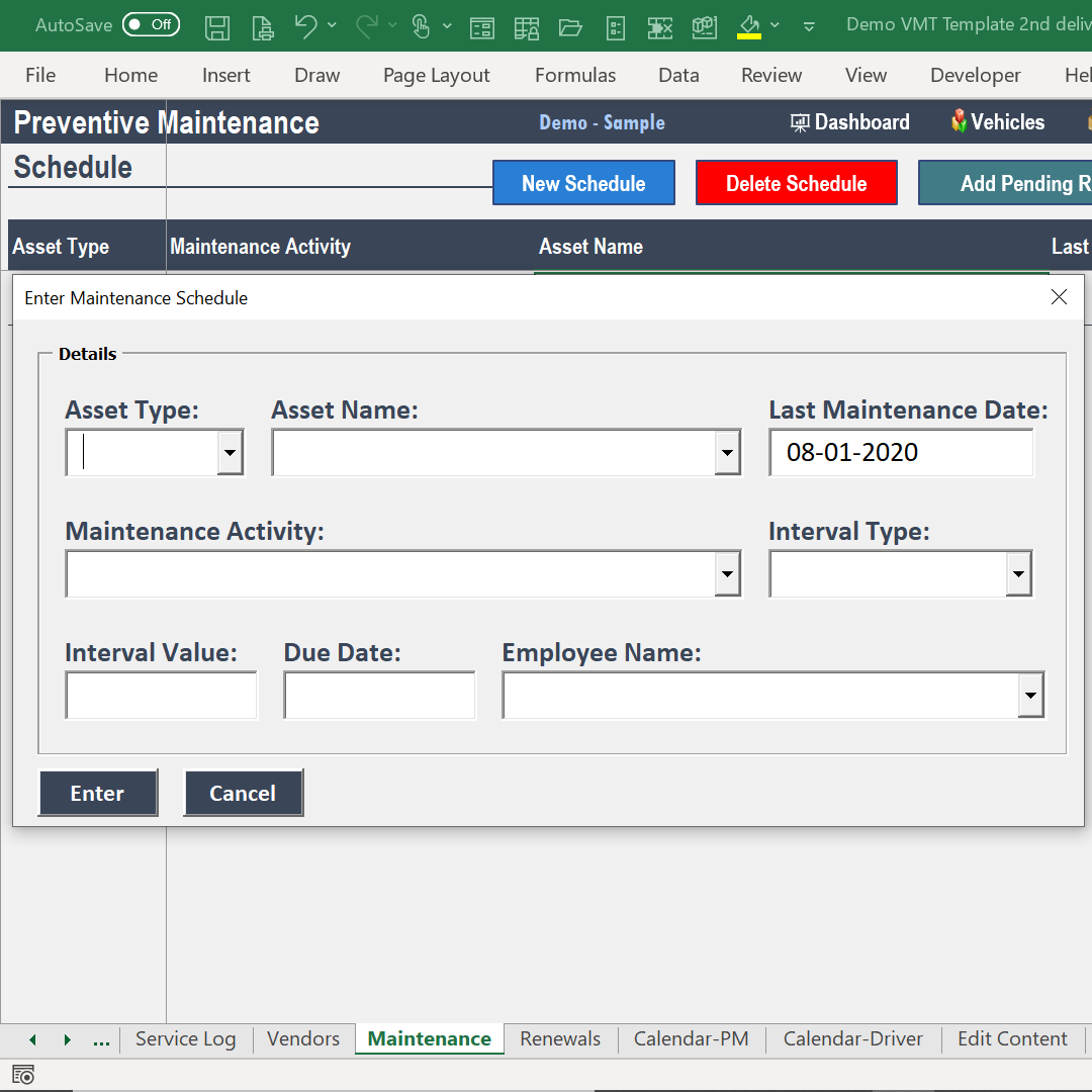 DesignVAT Excel Inventory Tracking Spreadsheet